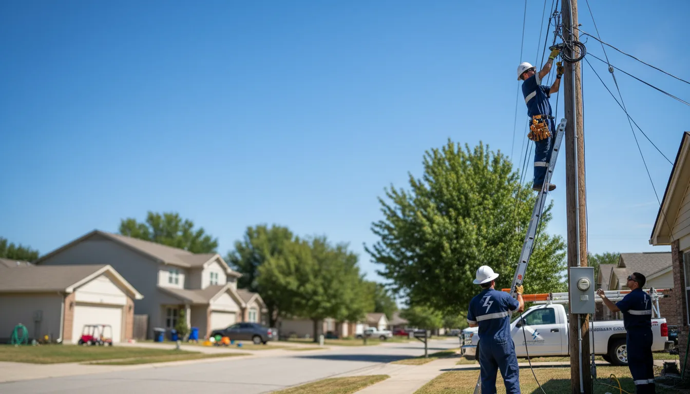 Residential electrician providing installation services in Newkirk, OK